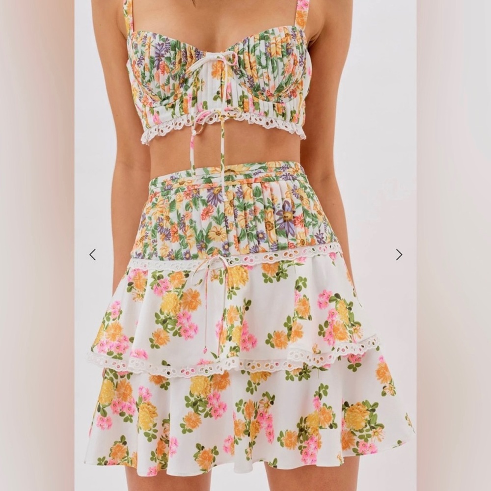 NEW Full Rosalyn Bra and Skirt Set For Love and Lemons 🍋❤️ - Picture 2 of 5